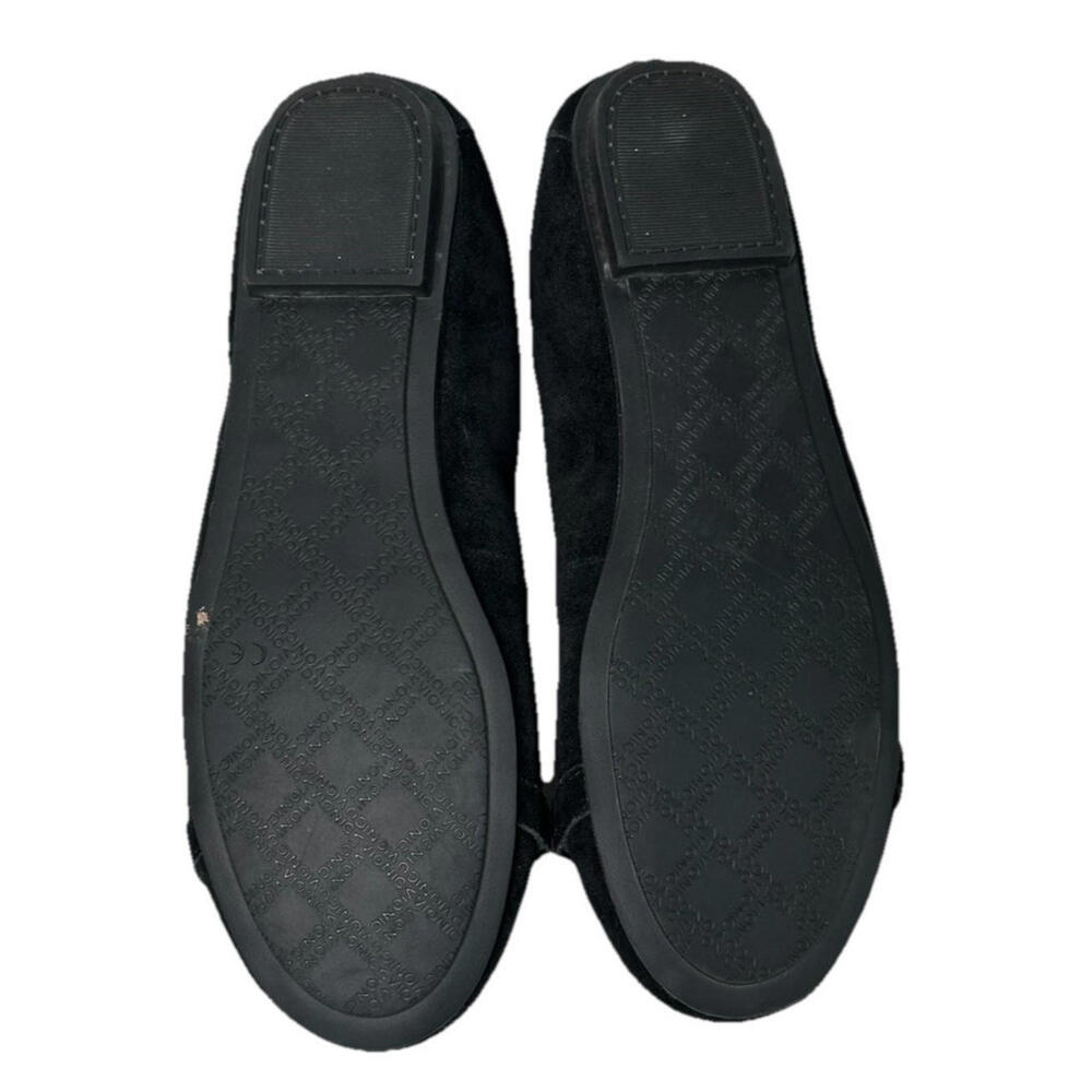 Vionic Pera Womens 6.5 Black Suede Ballet Flats Chain Accent Shoes Slip On - Picture 7 of 8